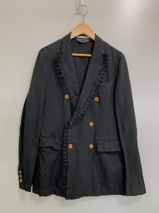 【中古品】【メンズ】 COMME des GARCONS HOMME PLUS コムデギャルソンオムプリュス FRILL TAILORED JACKET PG-J086 フリルテーラードジャケット 140-260228-SH-04-min サイズ：XS カラー：ブラック 万代Net店
