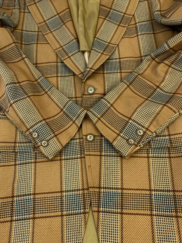 【中古品】【メンズ】 ZIMMERMAN'S OSHKOSH ジマーンズ オシュコシュ TAILORED JACKET テーラード ジャケット アウター 146-260724-hu-42-min カラー：ブラウン/グリーン （チェック柄） 万代Net店