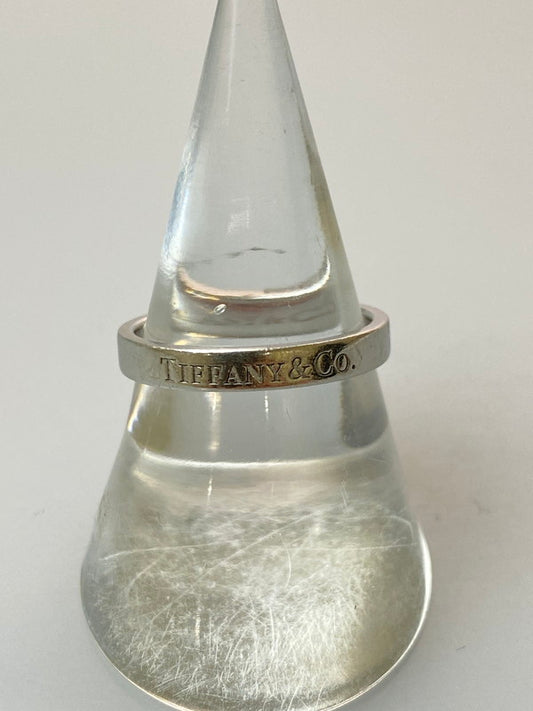 【中古品】【レディース】 TIFFANY&Co. ティファニー PT950 フラットバンド リング 指輪 アクセサリー 182-260305-AS-68-min カラー：シルバー 万代Net店