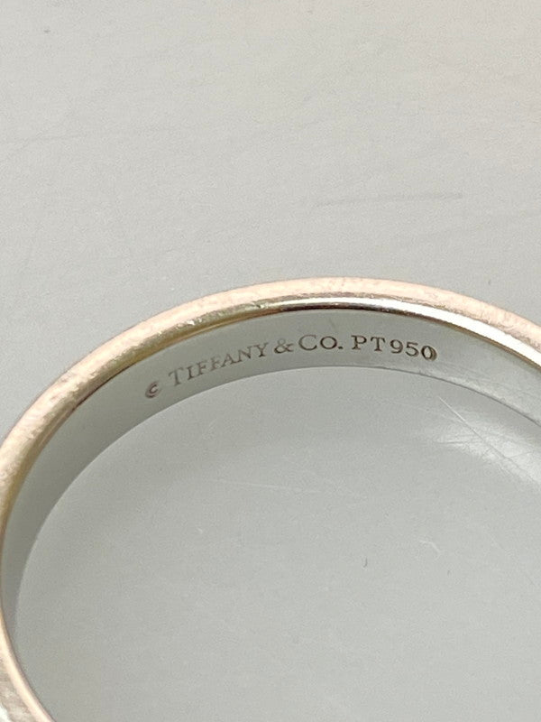 【中古品】【レディース】 TIFFANY&Co. ティファニー PT950 フラットバンド リング 指輪 アクセサリー 182-260305-AS-68-min カラー：シルバー 万代Net店