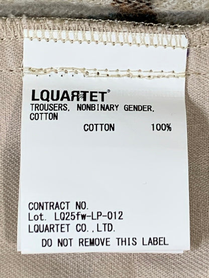 【中古品】【メンズ】 LQUAETET エルカルテット 25FW-LP-012 COTTON EASY TROUSERS コットンイージートラウザーズ パンツ ボトムス 151-260305-As-35-min サイズ：M カラー：ベージュ 万代Net店