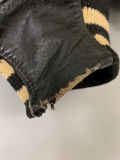 【現状渡し品】【メンズ】 Golden Bear ゴールデンベア FULL LEATHER LEATHER STADIUM JACKET フルレザー スタジアムジャケット アウター 146-260228-SH-21-min サイズ：M カラー：ブラック 万代Net店