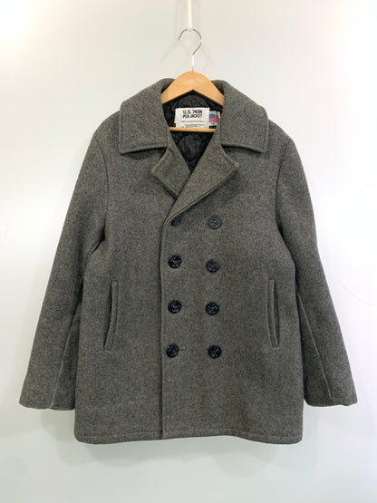 【中古品】【メンズ】 SCHOTT ショット 740N PEA JACKET ピージャケット コート アウター 145-260706-yn-18-min サイズ：38 カラー：グレー 万代Net店