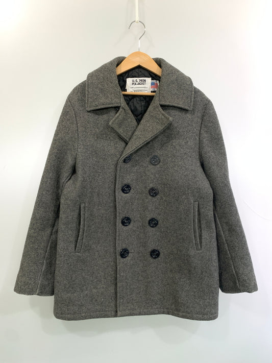 【中古品】【メンズ】 SCHOTT ショット 740N PEA JACKET ピージャケット コート アウター 145-260706-yn-18-min サイズ：38 カラー：グレー 万代Net店