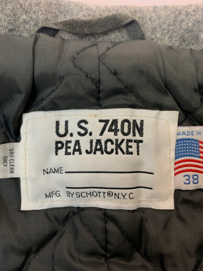 【中古品】【メンズ】 SCHOTT ショット 740N PEA JACKET ピージャケット コート アウター 145-260706-yn-18-min サイズ：38 カラー：グレー 万代Net店