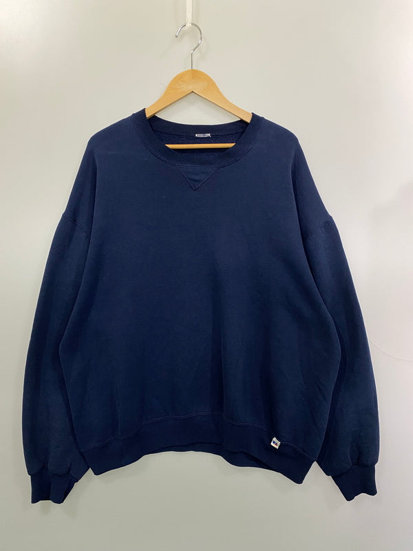 【現状渡し品】【メンズ】 RUSSELL ATHLETIC ラッセルアスレティック SWEAT SHIRT Vガゼットスウェットシャツ トレーナー トップス 146-260715-yn-25-min カラー：ネイビー 万代Net店