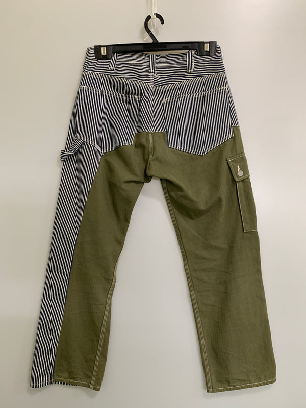 【中古品】【メンズ】 KOJIMA GENES コジマジーンズ クォーターコンボパンツ メンズ ボトムス 156-260704-hu-18-min サイズ：30 カラー：ブルー/ホワイト（ストライプ）/カーキ 万代Net店