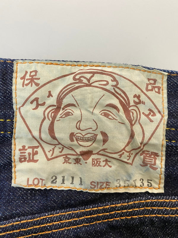 【中古品】【メンズ】 EVISU エヴィス LOT.2111 シンチバック デニムパンツ ボトムス 156-260305-AS-3-min サイズ：35×35 カラー：インディゴ 万代Net店