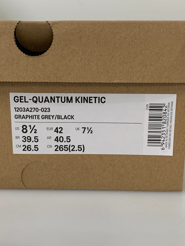 【中古品】【メンズ】 GEL-QUANTUM KINETIC GRAPHITE 24SS 1203A270-023 ゲルクォンタム キネティック グラファイト スニーカー メンズ シューズ 靴 162-260303-em-29-min サイズ：26.5cm カラー：GREY BLACK 万代Net店