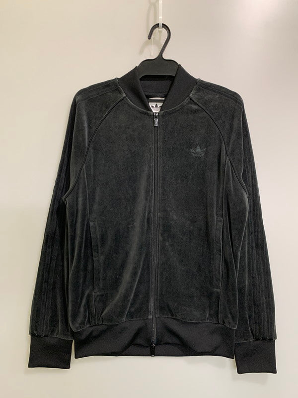 【中古品】【メンズ】 adidas アディダス JX1559 アディカラー ベロア トラックトップ トップス 148-260302-SH-07-min サイズ：XL カラー：ブラック 万代Net店