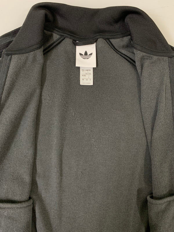 【中古品】【メンズ】 adidas アディダス JX1559 アディカラー ベロア トラックトップ トップス 148-260302-SH-07-min サイズ：XL カラー：ブラック 万代Net店