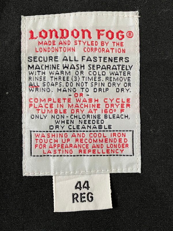 【現状渡し品】【メンズ】 LONDON FOG ロンドン フォグ 70~80S TRENCH COAT 70年代 80年代 トレンチコート アウター ヴィンテージ 146-260918-hu-32-min サイズ：44 カラー：ブラック（色あせ） 万代Net店