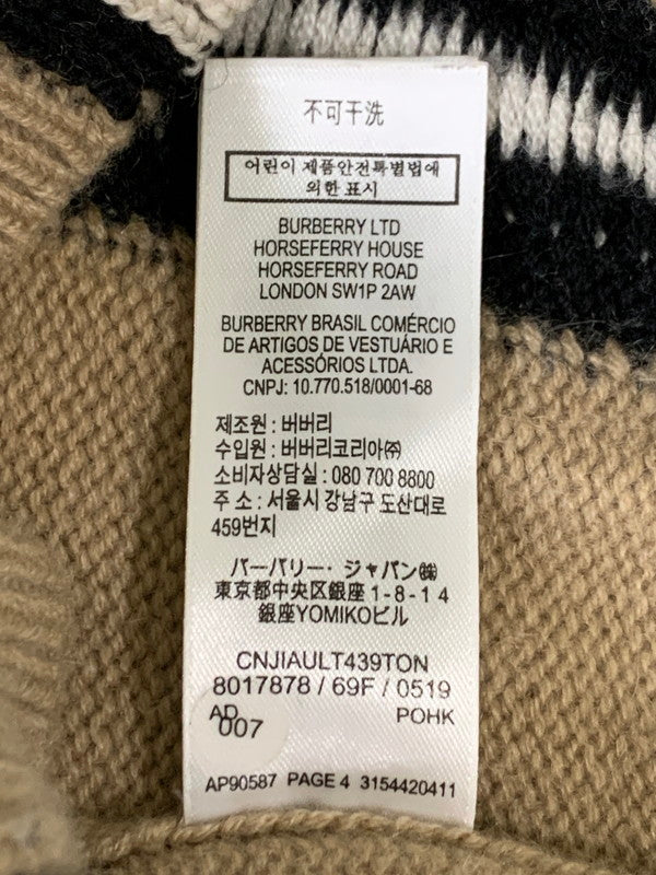 【中古品】【メンズ】 BURBERRY バーバリー LONDON ENGLAND ロンドン イングランド ニットワンピース トップス 173-260312-SH-17-min サイズ：8Y 128cm カラー：ベージュ系 マルチカラー 万代Net店