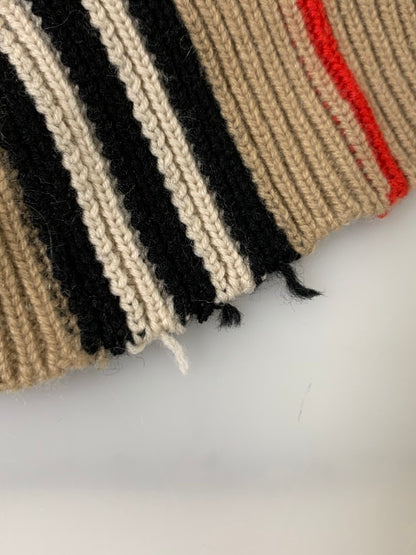 【中古品】【メンズ】 BURBERRY バーバリー LONDON ENGLAND ロンドン イングランド ニットワンピース トップス 173-260312-SH-17-min サイズ：8Y 128cm カラー：ベージュ系 マルチカラー 万代Net店