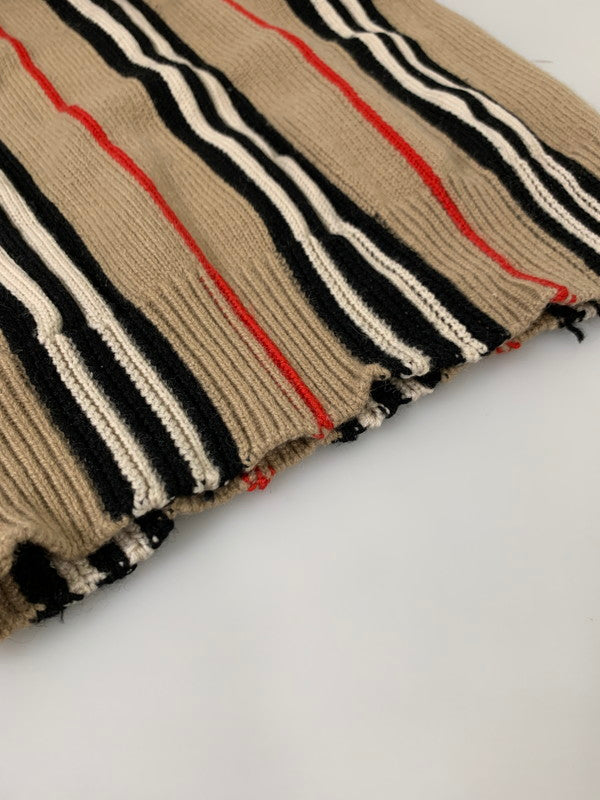 【中古品】【メンズ】 BURBERRY バーバリー LONDON ENGLAND ロンドン イングランド ニットワンピース トップス 173-260312-SH-17-min サイズ：8Y 128cm カラー：ベージュ系 マルチカラー 万代Net店