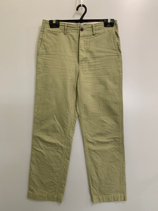 【中古品】【メンズ】 VISVIM ビズビム CHINO PANTS 01205008007 チノパンツ ボトムス 151-260302-SH-21-min サイズ：1 カラー：ライトグリーン 万代Net店