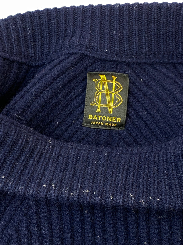【中古品】【メンズ】 BATONER バトナー セーター ニット トップス 144-260922-hu-27-min サイズ：2 カラー：ネイビー 万代Net店