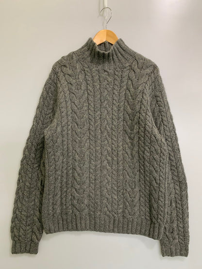 【中古品】【メンズ】 POLO RALPH LAUREN ポロ・ラルフローレン 90S HI NECKCABLE KNIT SWEATER ハイネック ケーブル ニット セーター 146-260305-As-21-min サイズ：LL カラー：グレー 万代Net店
