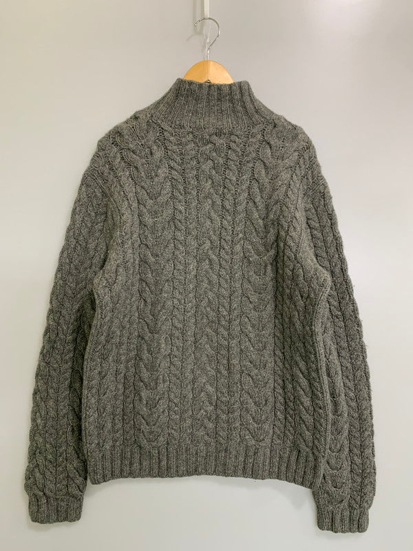 【中古品】【メンズ】 POLO RALPH LAUREN ポロ・ラルフローレン 90S HI NECKCABLE KNIT SWEATER ハイネック ケーブル ニット セーター 146-260305-As-21-min サイズ：LL カラー：グレー 万代Net店
