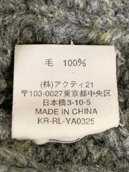 【中古品】【メンズ】 POLO RALPH LAUREN ポロ・ラルフローレン 90S HI NECKCABLE KNIT SWEATER ハイネック ケーブル ニット セーター 146-260305-As-21-min サイズ：LL カラー：グレー 万代Net店