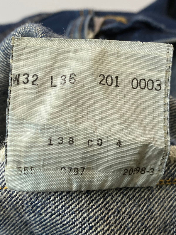 【中古品】【メンズ】 Levi's リーバイス 97年製 201XX 1937MODEL REPLICA DENIM PANT 201-0003 1937モデル レプリカデニムパンツ ボトムス 157-260302-SH-31-min サイズ：W32 L36 カラー：インディゴ 万代Net店