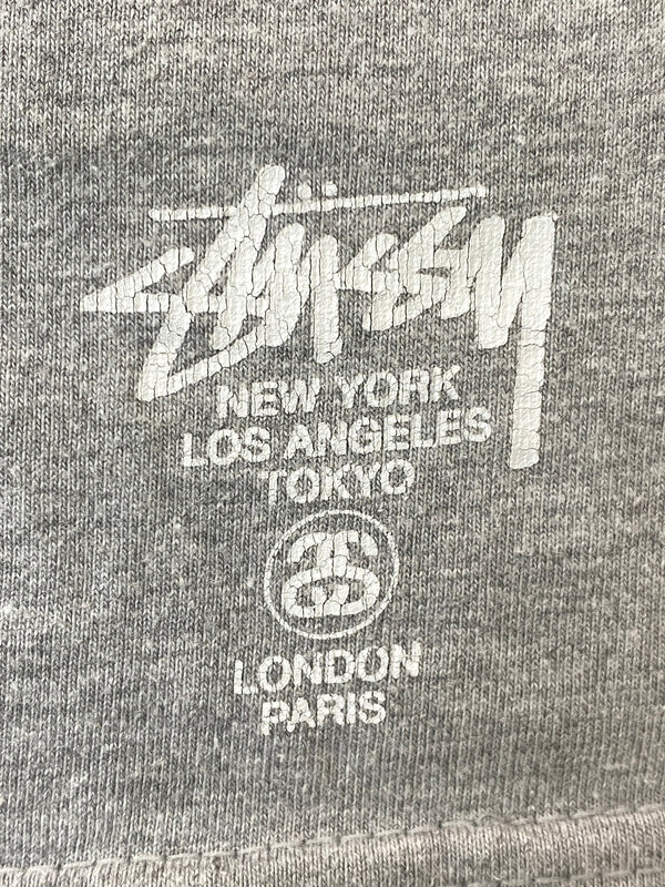 【中古品】【メンズ】 STUSSY ステューシー LOS ANGELES POCKET TEE ロス エンジェルス ポケット Tシャツ トップス 142-260626-jt-17-min サイズ：M カラー：グレー 万代Net店