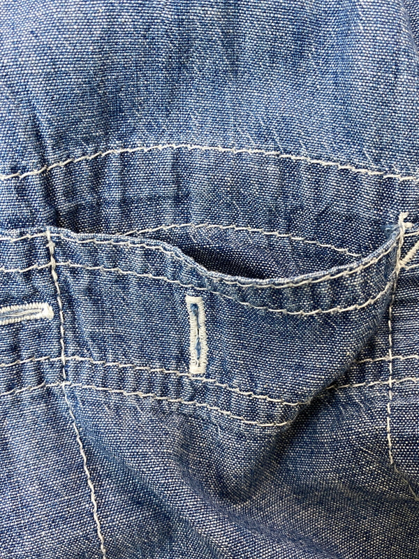 【中古品】【メンズ】 STUSSY ステューシー DENIM SHIRT SENDAI CHAPT LIMITED デニムシャツ 仙台チャプト 長袖シャツ トップス 142-260626-yn-33-min サイズ：L カラー：インディゴ 万代Net店
