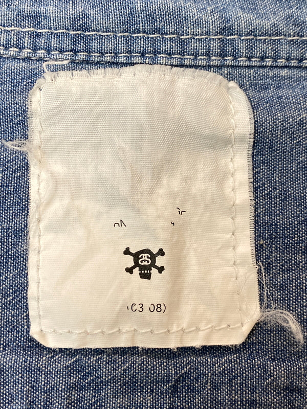 【中古品】【メンズ】 STUSSY ステューシー DENIM SHIRT SENDAI CHAPT LIMITED デニムシャツ 仙台チャプト 長袖シャツ トップス 142-260626-yn-33-min サイズ：L カラー：インディゴ 万代Net店