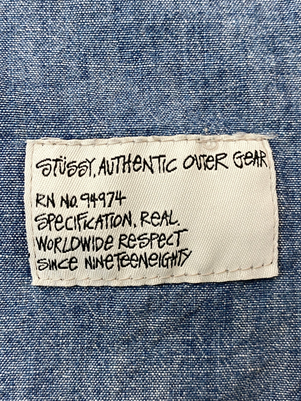 【中古品】【メンズ】 STUSSY ステューシー DENIM SHIRT SENDAI CHAPT LIMITED デニムシャツ 仙台チャプト 長袖シャツ トップス 142-260626-yn-33-min サイズ：L カラー：インディゴ 万代Net店
