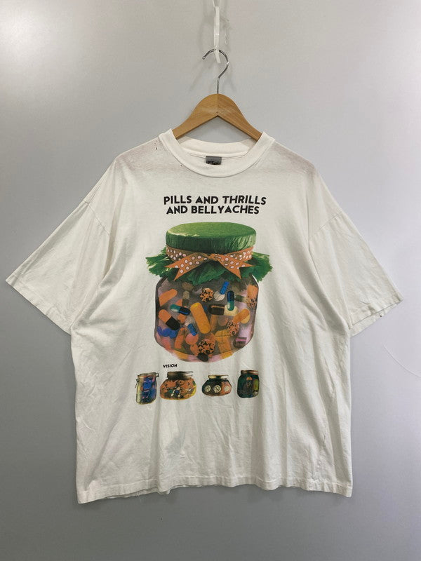 【現状渡し品】【メンズ】 VISION STREET WEAR ビジョンストリートウェア 80-90S DRUG TEE 半袖Tシャツ ショートスリーブ 146-260305-AS-16-min サイズ：下記参照 カラー：ホワイト 万代Net店