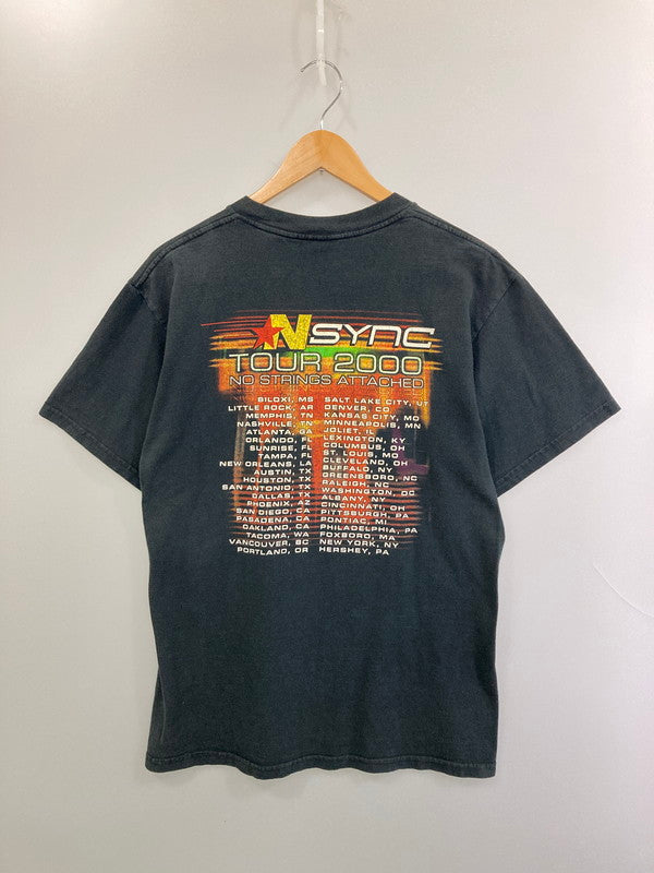 【中古品】【メンズ】 NSNYC インシンク TOUR 2000 NO STRINGS ATTACHED TEE 半袖Tシャツ ショートスリーブ 146-260305-AS-18-min サイズ：M カラー：ブラック 万代Net店