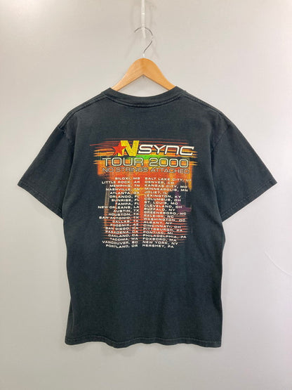 【中古品】【メンズ】 NSNYC インシンク TOUR 2000 NO STRINGS ATTACHED TEE 半袖Tシャツ ショートスリーブ 146-260305-AS-18-min サイズ：M カラー：ブラック 万代Net店