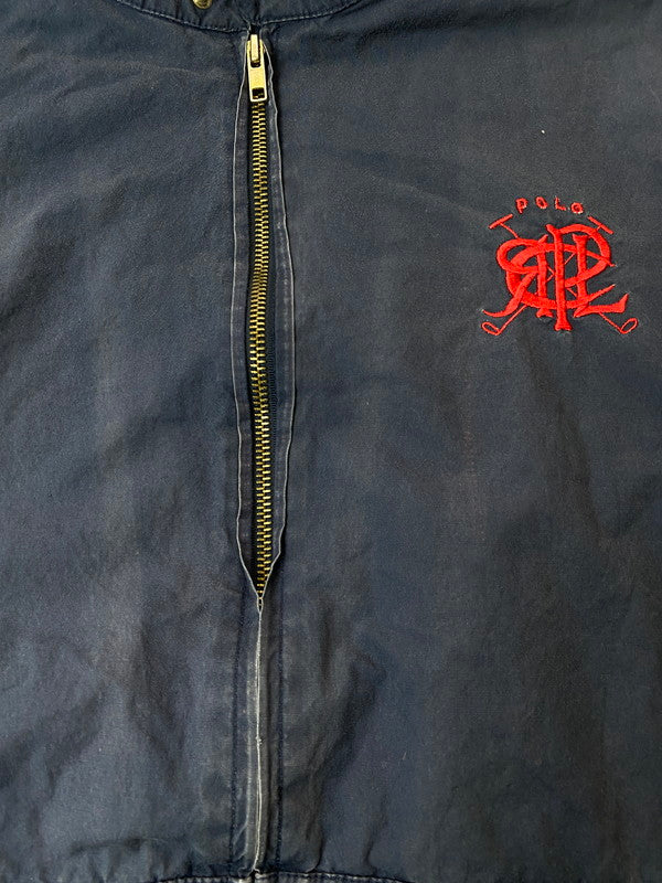 【中古品】【メンズ】 POLO RALPH LAUREN ポロ・ラルフローレン 90S SPORT JACKET スポーツジャケット ライトアウター 146-260305-AS-17-min サイズ：M カラー：ネイビー 万代Net店