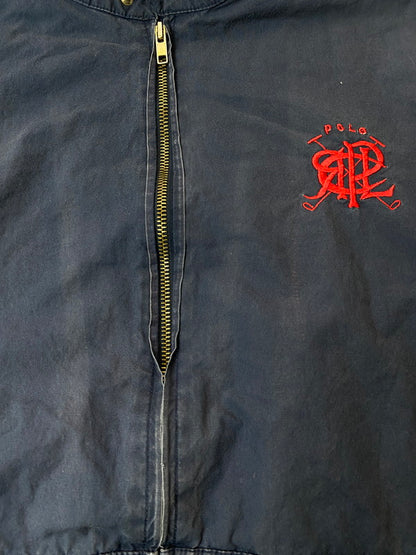 【中古品】【メンズ】 POLO RALPH LAUREN ポロ・ラルフローレン 90S SPORT JACKET スポーツジャケット ライトアウター 146-260305-AS-17-min サイズ：M カラー：ネイビー 万代Net店