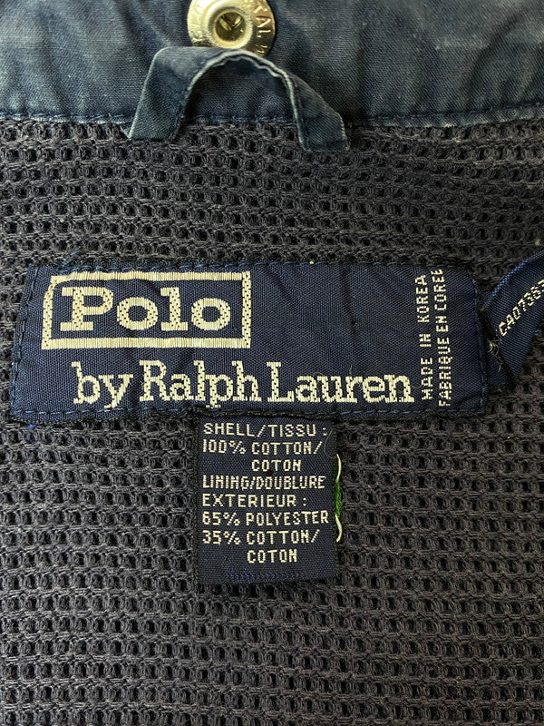 【中古品】【メンズ】 POLO RALPH LAUREN ポロ・ラルフローレン 90S SPORT JACKET スポーツジャケット ライトアウター 146-260305-AS-17-min サイズ：M カラー：ネイビー 万代Net店