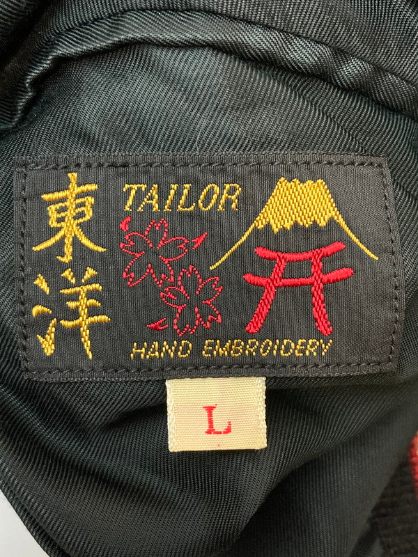 【中古品】【メンズ】 BRIAN SETZER ブライアン・セッツァー × TAILOR TOYO テーラー東洋 TT13330 SOUVENIR JACKET スーベニアジャケット 145-260314-zi-11-min サイズ：L カラー：ブラック 万代Net店