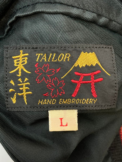 【中古品】【メンズ】 BRIAN SETZER ブライアン・セッツァー × TAILOR TOYO テーラー東洋 TT13330 SOUVENIR JACKET スーベニアジャケット 145-260314-zi-11-min サイズ：L カラー：ブラック 万代Net店
