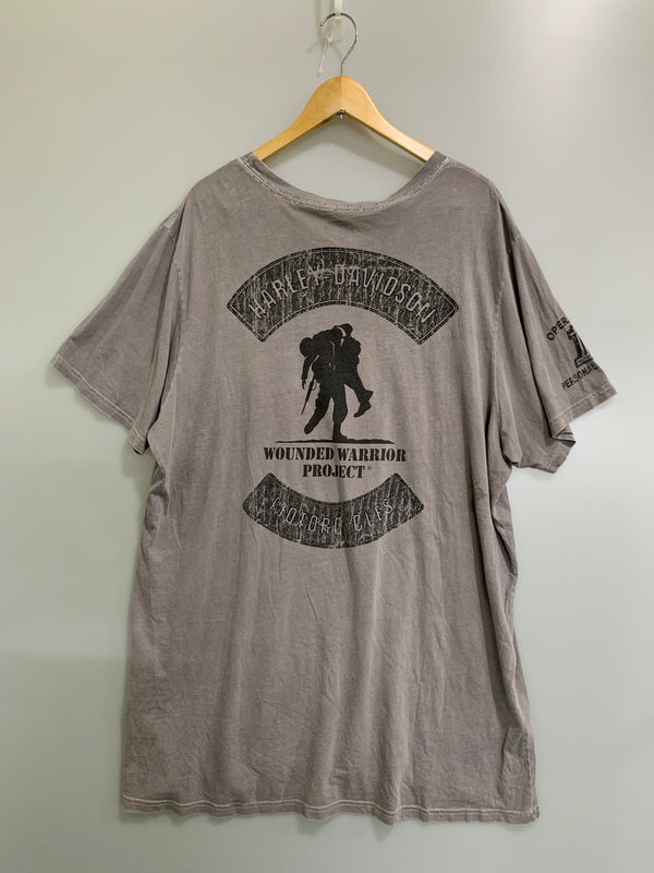 【現状渡し品】【メンズ】 HARLEY DAVIDSON ハーレーダビッドソン USA製 SS PRINT TEE 半袖Tシャツ ショートスリーブ 146-260718-AS-21-min サイズ：2XL カラー：グレー 万代Net店