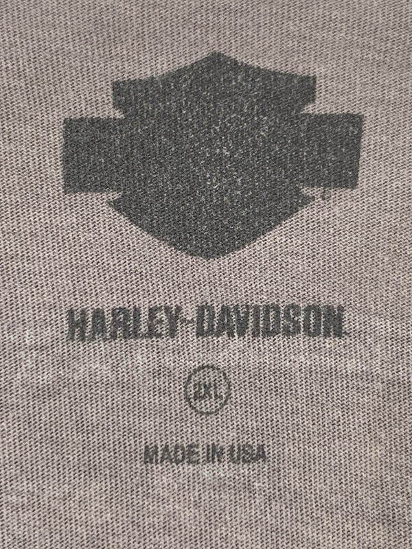 【現状渡し品】【メンズ】 HARLEY DAVIDSON ハーレーダビッドソン USA製 SS PRINT TEE 半袖Tシャツ ショートスリーブ 146-260718-AS-21-min サイズ：2XL カラー：グレー 万代Net店