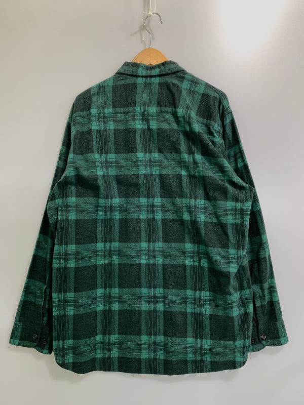 【中古品】【メンズ】 WILD LIFE ワイルド ライフ TAILOR CHECK OPEN COLLAR SHIRT GREEN テイラー チェック オープン カラー シャツ メンズ 長袖 シャツ トップス 140-260731-em-53-min サイズ：Ｌ カラー：グリーン系 万代Net店