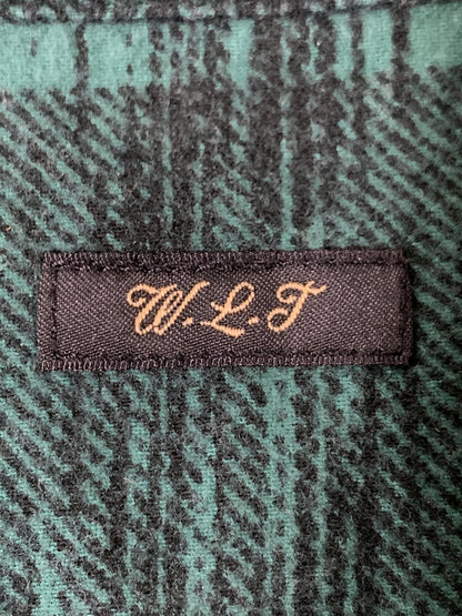 【中古品】【メンズ】 WILD LIFE ワイルド ライフ TAILOR CHECK OPEN COLLAR SHIRT GREEN テイラー チェック オープン カラー シャツ メンズ 長袖 シャツ トップス 140-260731-em-53-min サイズ：Ｌ カラー：グリーン系 万代Net店