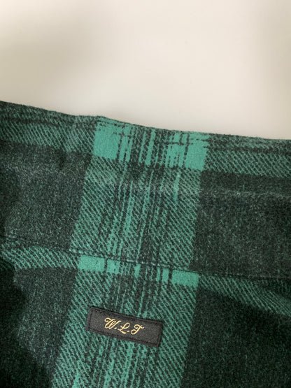 【中古品】【メンズ】 WILD LIFE ワイルド ライフ TAILOR CHECK OPEN COLLAR SHIRT GREEN テイラー チェック オープン カラー シャツ メンズ 長袖 シャツ トップス 140-260731-em-53-min サイズ：Ｌ カラー：グリーン系 万代Net店