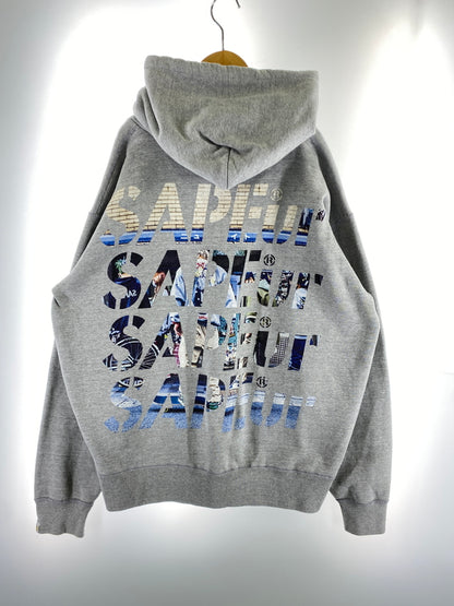 【中古品】【メンズ】 SAPEUR サプール PHOTO LOGO HOODIE プルオーバーパーカー 142-260711-AS-44-min サイズ：XL カラー：グレー 万代Net店