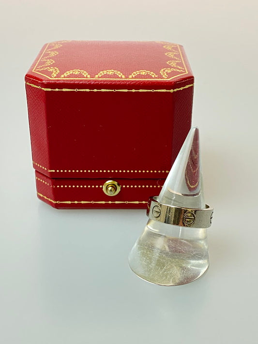 【中古品】【メンズ】 CARTIER カルティエ LOVE RING K18WG 指輪 リング アクセサリー 182-260305-AS-66-min カラー：シルバー 万代Net店