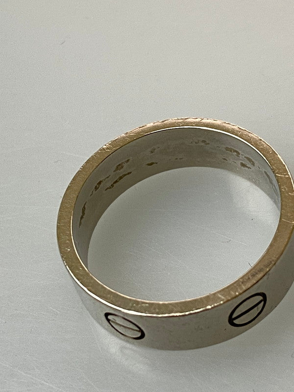 【中古品】【メンズ】 CARTIER カルティエ LOVE RING K18WG 指輪 リング アクセサリー 182-260305-AS-66-min カラー：シルバー 万代Net店