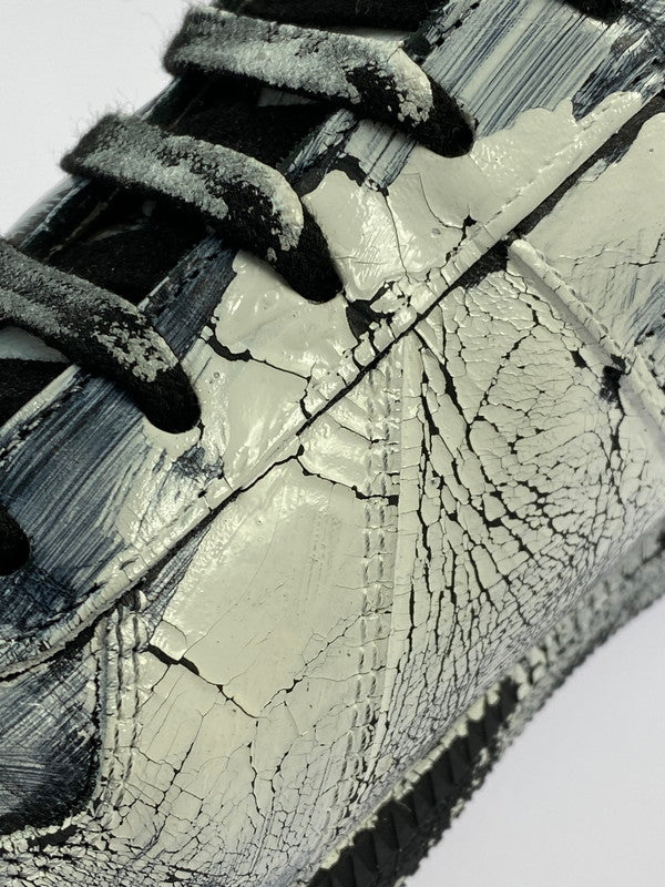 【中古品】【メンズ】 MAISON MARGIELA メゾンマルジェラ REPLICA GERMAN TRAINER S37WS0566 レプリカ ジャーマントレーナー スニーカー靴 162-260306-jt-05-min サイズ：43 カラー：ブラック/ホワイト 万代Net店