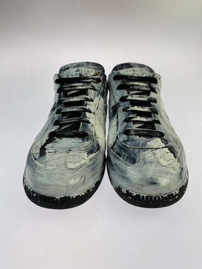 【中古品】【メンズ】 MAISON MARGIELA メゾンマルジェラ REPLICA GERMAN TRAINER S37WS0566 レプリカ ジャーマントレーナー スニーカー靴 162-260306-jt-05-min サイズ：43 カラー：ブラック/ホワイト 万代Net店