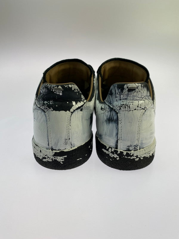 【中古品】【メンズ】 MAISON MARGIELA メゾンマルジェラ REPLICA GERMAN TRAINER S37WS0566 レプリカ ジャーマントレーナー スニーカー靴 162-260306-jt-05-min サイズ：43 カラー：ブラック/ホワイト 万代Net店
