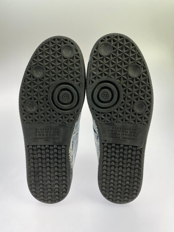 【中古品】【メンズ】 MAISON MARGIELA メゾンマルジェラ REPLICA GERMAN TRAINER S37WS0566 レプリカ ジャーマントレーナー スニーカー靴 162-260306-jt-05-min サイズ：43 カラー：ブラック/ホワイト 万代Net店