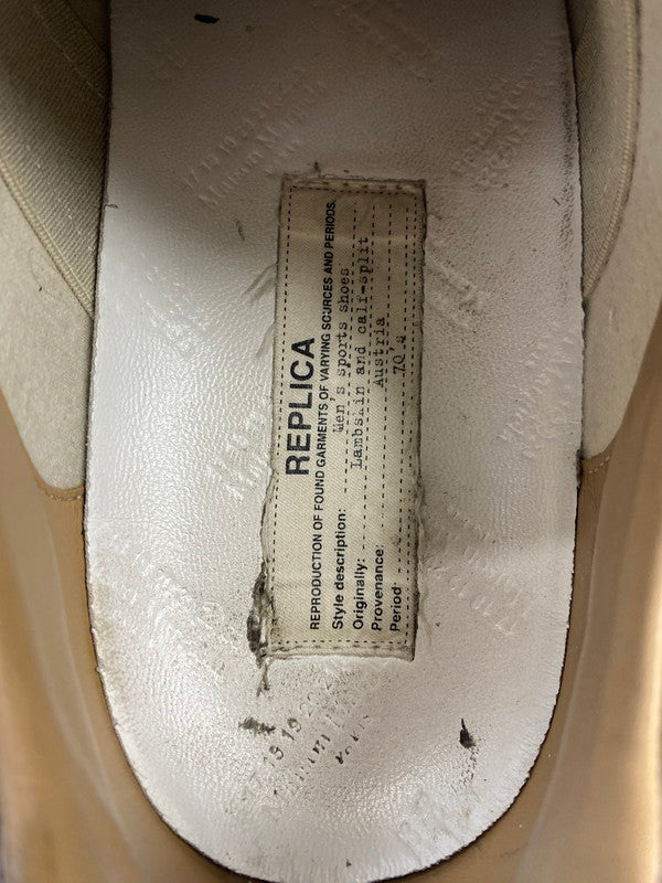 【中古品】【メンズ】 MAISON MARGIELA メゾンマルジェラ REPLICA GERMAN TRAINER S37WS0566 レプリカ ジャーマントレーナー スニーカー靴 162-260306-jt-05-min サイズ：43 カラー：ブラック/ホワイト 万代Net店